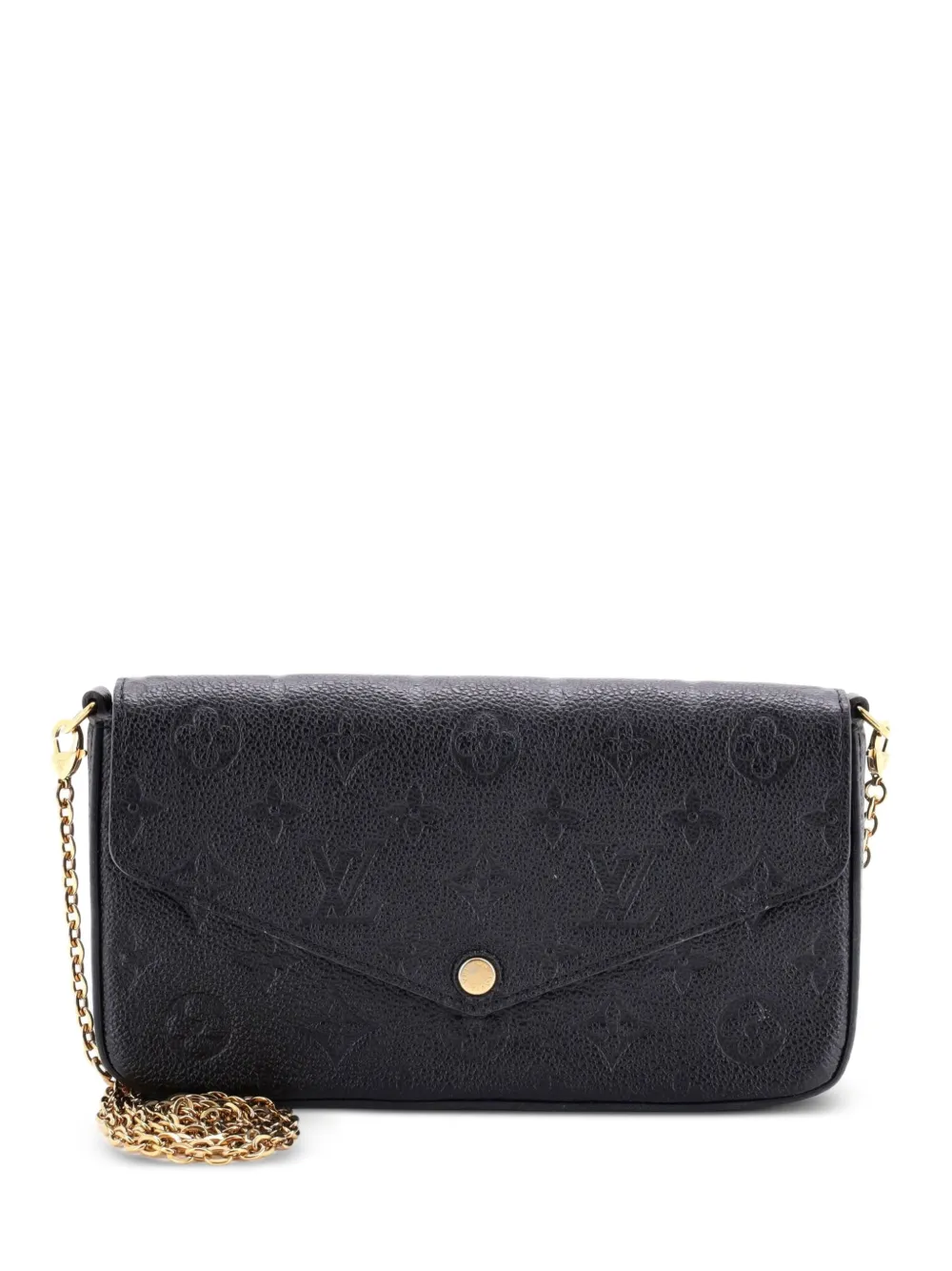 Louis Vuitton Pre-Owned Borsa a tracolla Felicie Pochette in pelle Empreinte con monogramma - Nero