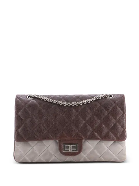 CHANEL Pre-Owned Bicolor Reissue 2.55 Flap Bag Quilted Caviar and Washed Lambskin 227 shoulder bag