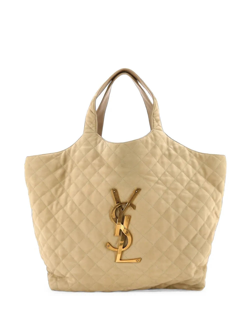 Saint Laurent Pre-Owned Gesteppter Icare Maxi-Tote Bag aus Nubukleder - Nude