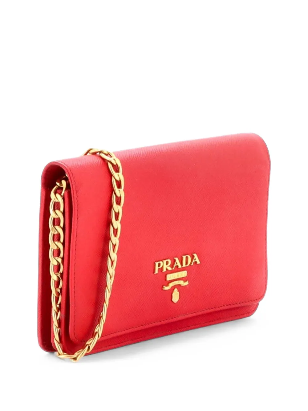 Prada Pre-Owned Chain Wallet Saffiano Leather crossbody bag - Rot