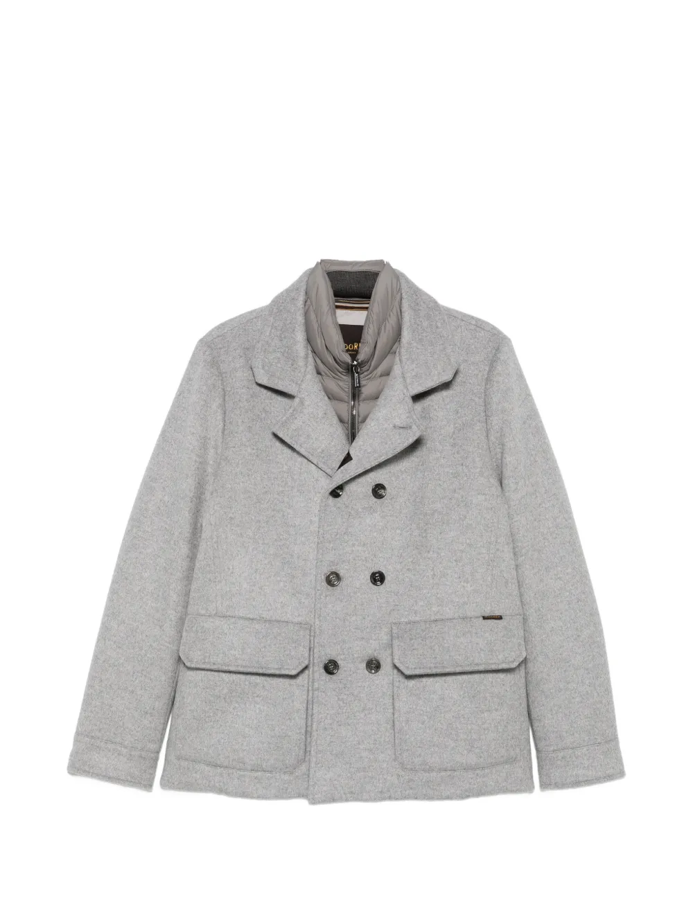 Moorer double-breasted notched-lapel jacket - Grigio
