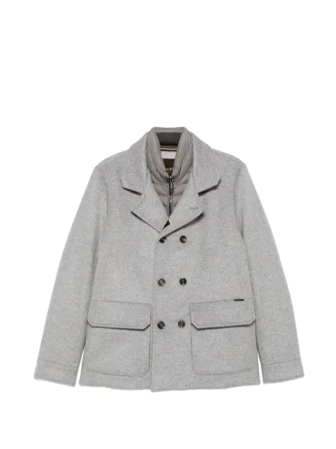 Moorer double-breasted notched-lapel jacket