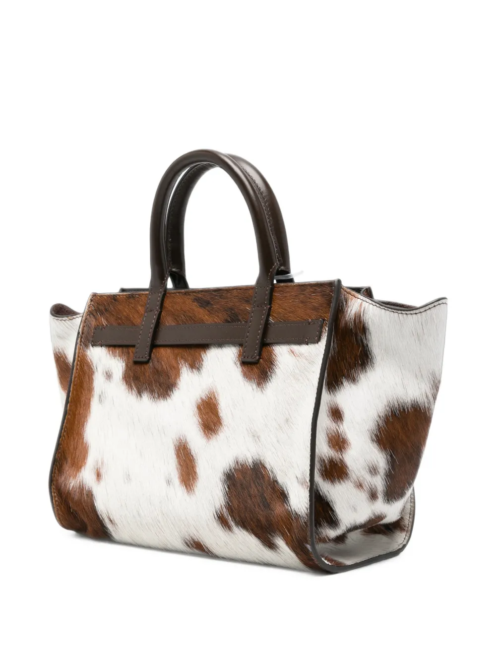 Benedetta Bruzziches Shopper met koeprint Bruin
