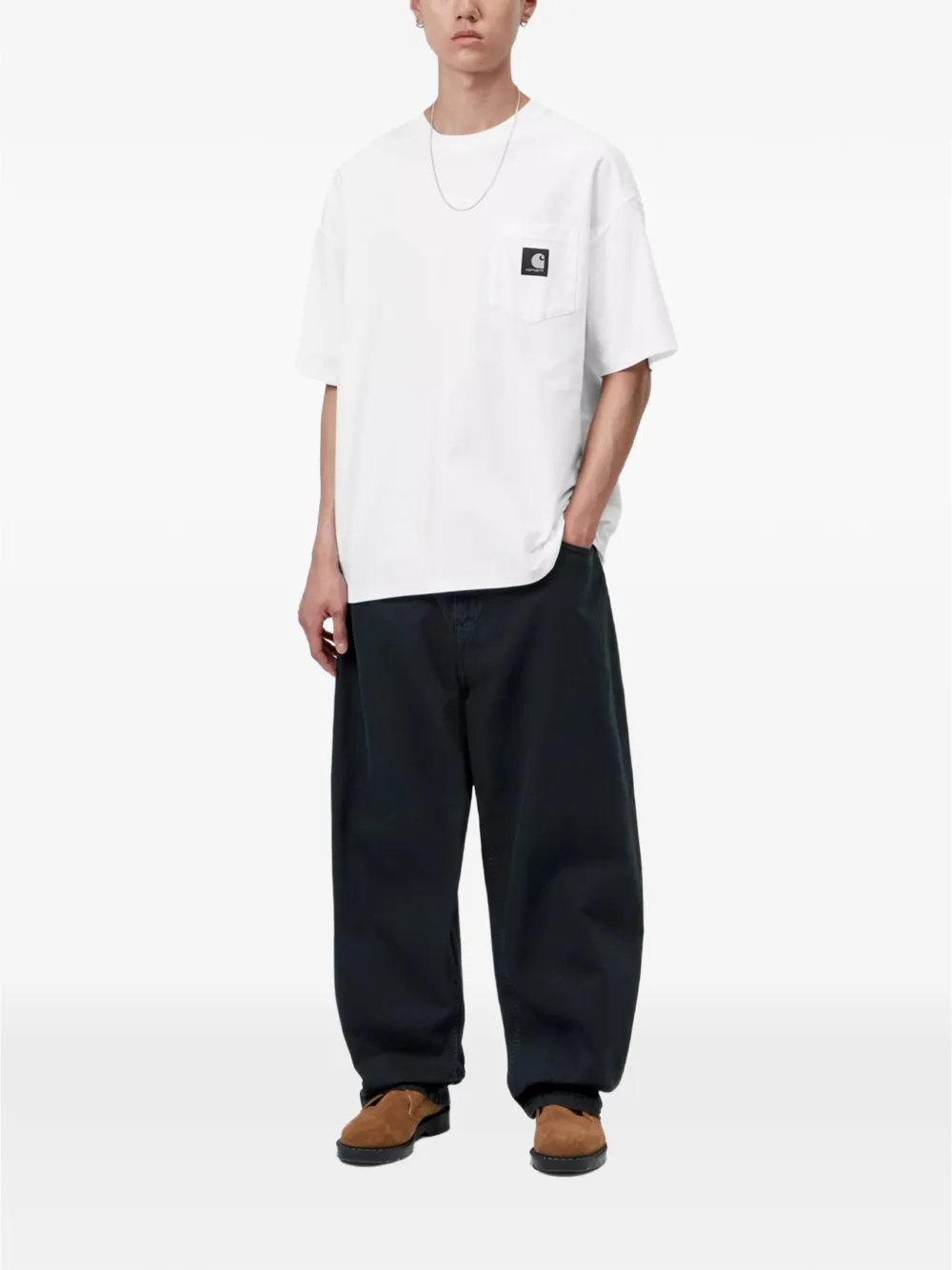 Carhartt WIP T-shirt met logopatch Wit