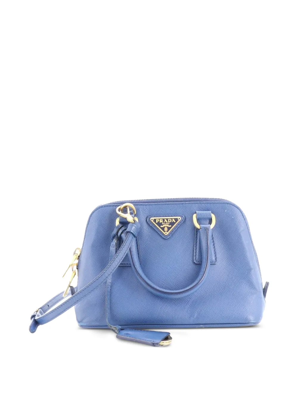 Prada Pre-Owned Promenade Bag Saffiano Leather Mini crossbody bag - Blu