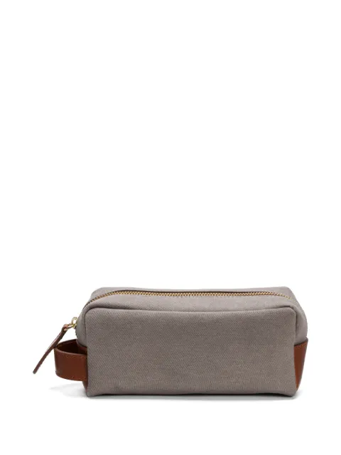 La Portegna Dopp Kit leather-trim wash bag