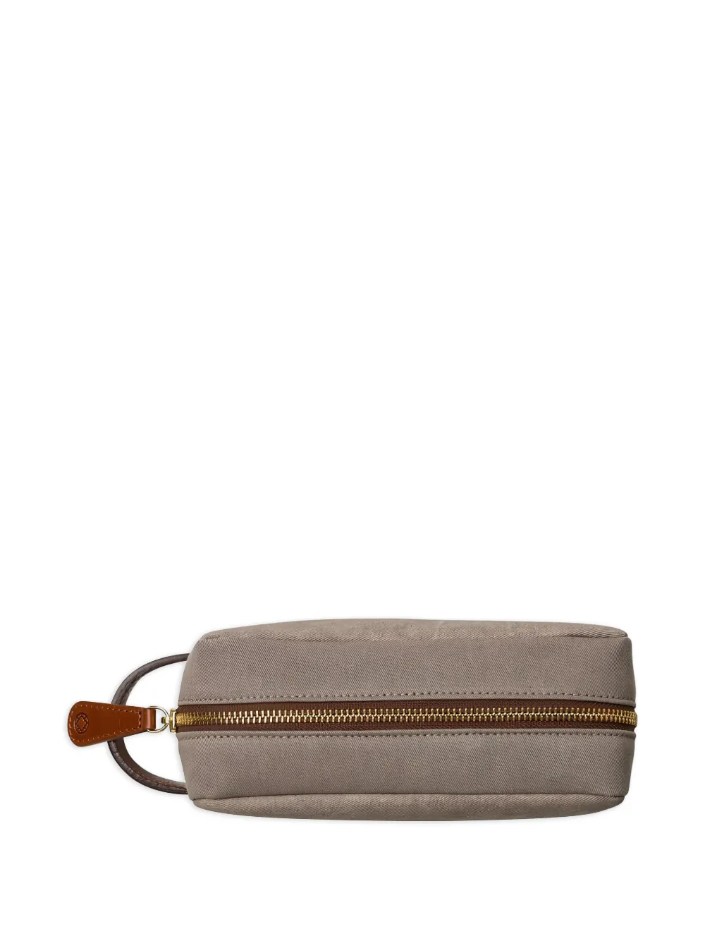 La Portegna Dopp Kit toilettas met leren afwerking Grijs
