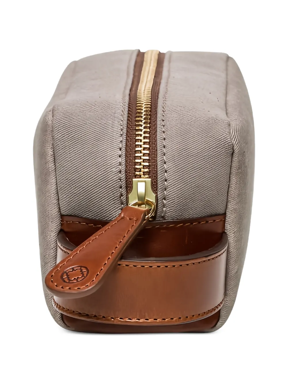 La Portegna Dopp Kit toilettas met leren afwerking Grijs