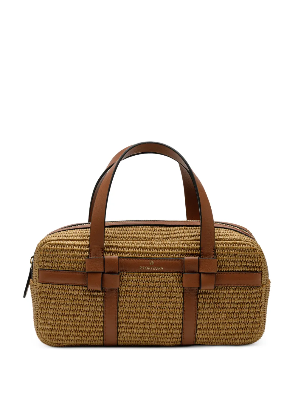 La Portegna Bibi knotted leather-trim tote bag