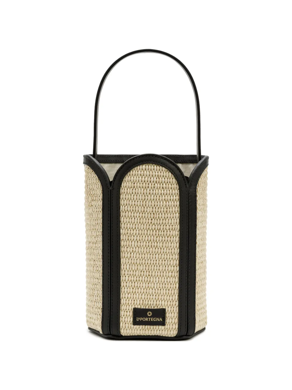 La Portegna Bárbara leather-trim buccket bag