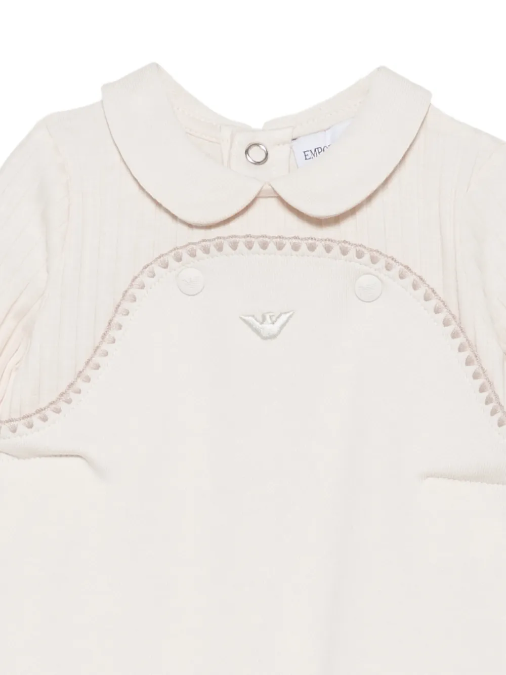 Emporio Armani Kids Pyjama met geborduurd logo Beige
