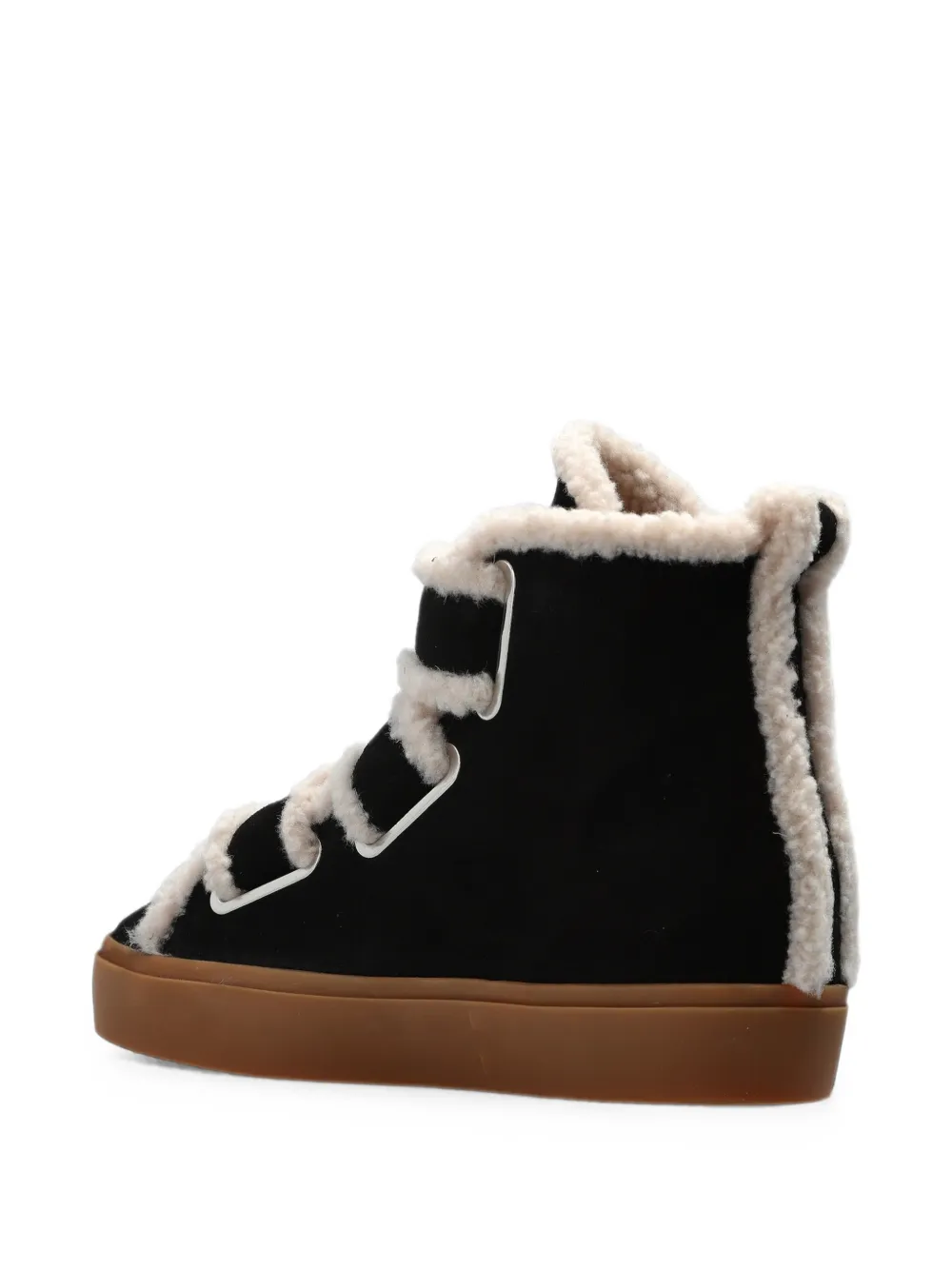 Inuikii Lammy sneakers met klittenband en sleehak Zwart