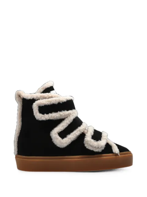 Inuikii Shearling touch-strap Wedge touch-strap sneakers