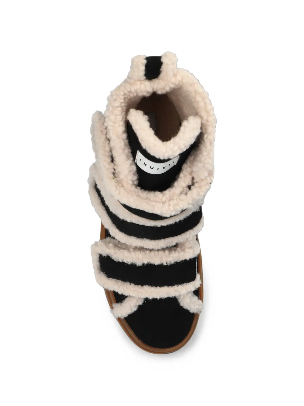 Inuikii Lammy sneakers met klittenband en sleehak Zwart