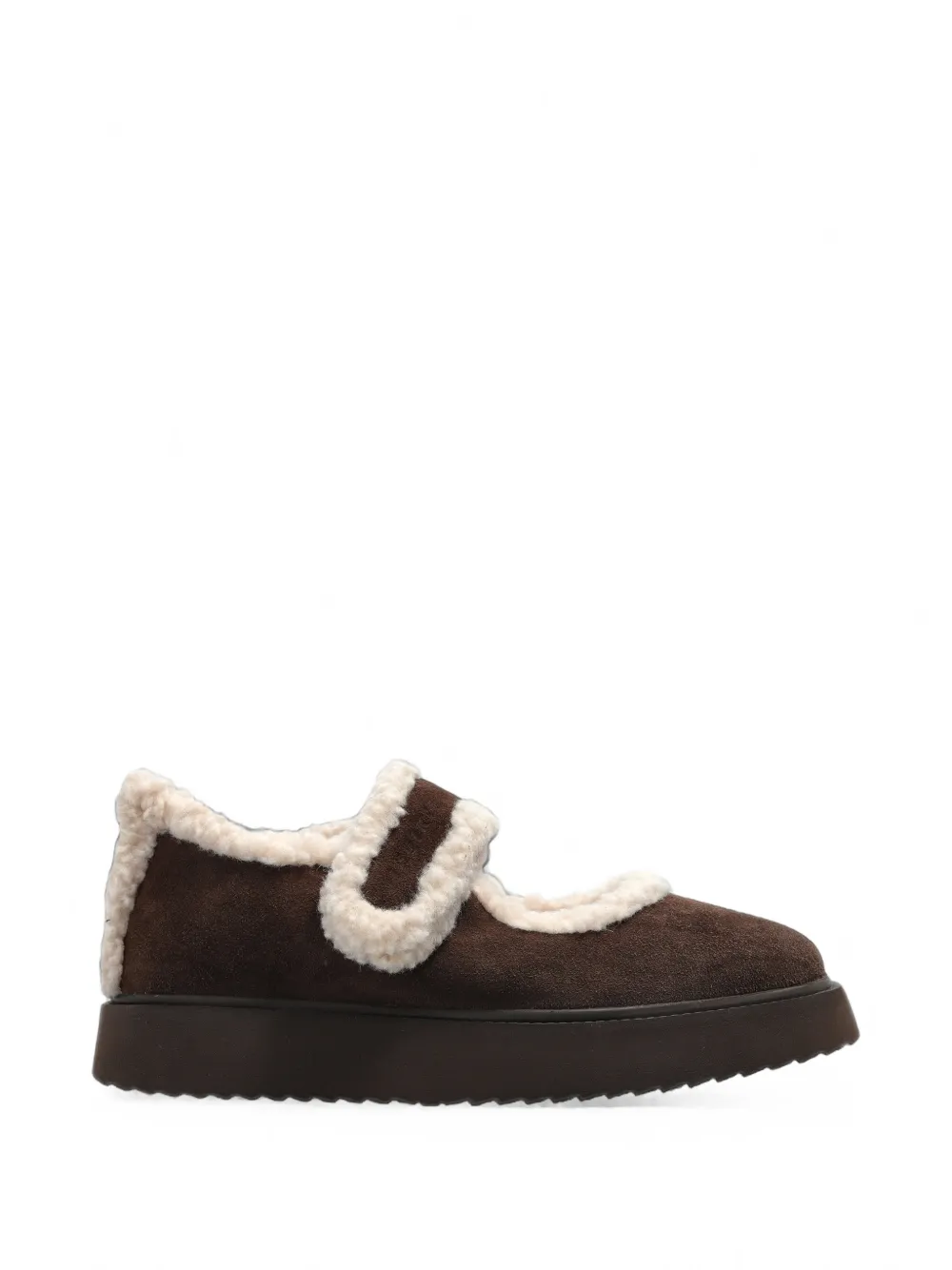 Inuikii Ballerine in shearling - Marrone