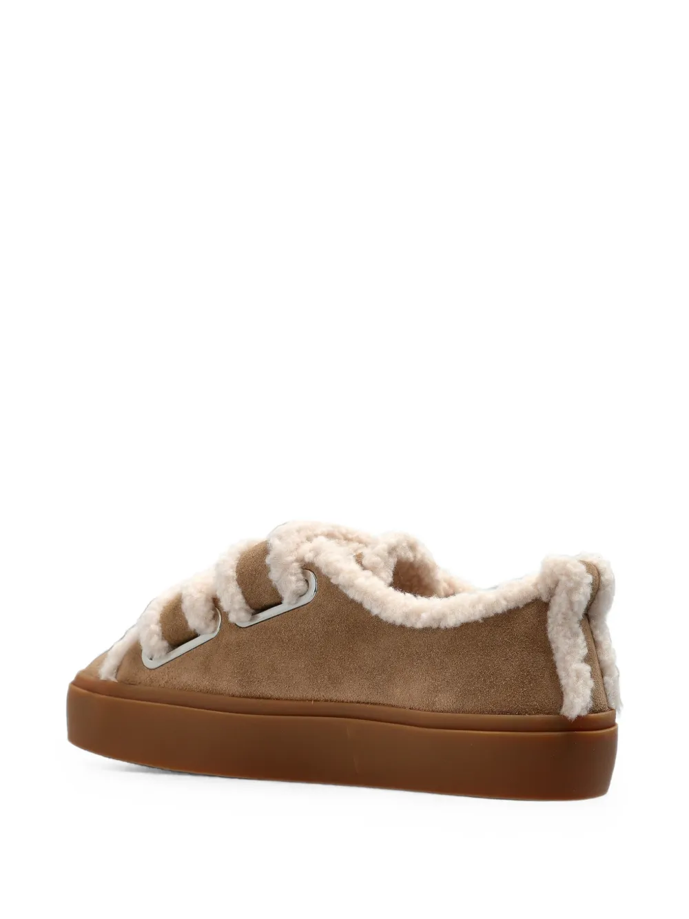 Inuikii Lammy low-top sneakers met klittenband Bruin