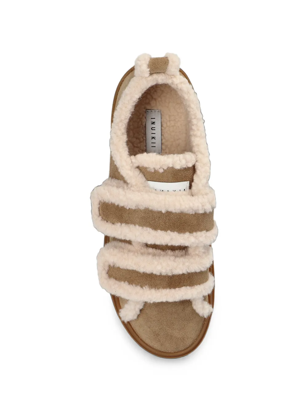 Inuikii Lammy low-top sneakers met klittenband Bruin