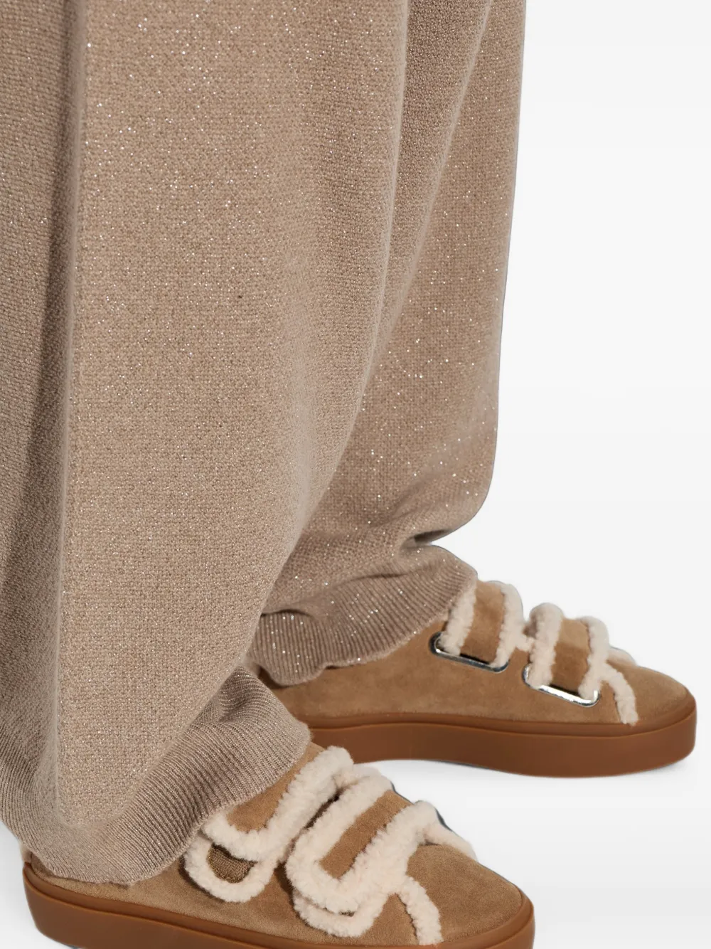 Inuikii Lammy low-top sneakers met klittenband Bruin