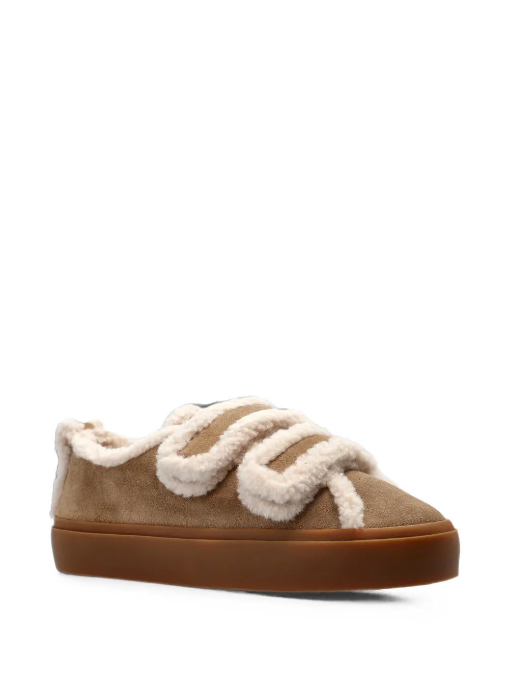 Inuikii Lammy low-top sneakers met klittenband Bruin