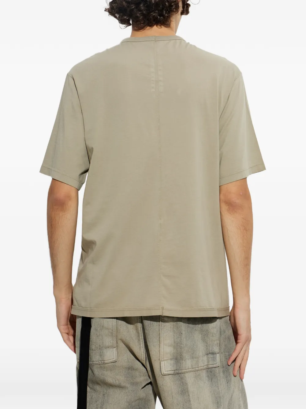 Rick Owens DRKSHDW T-shirt met geribbelde afwerking Groen