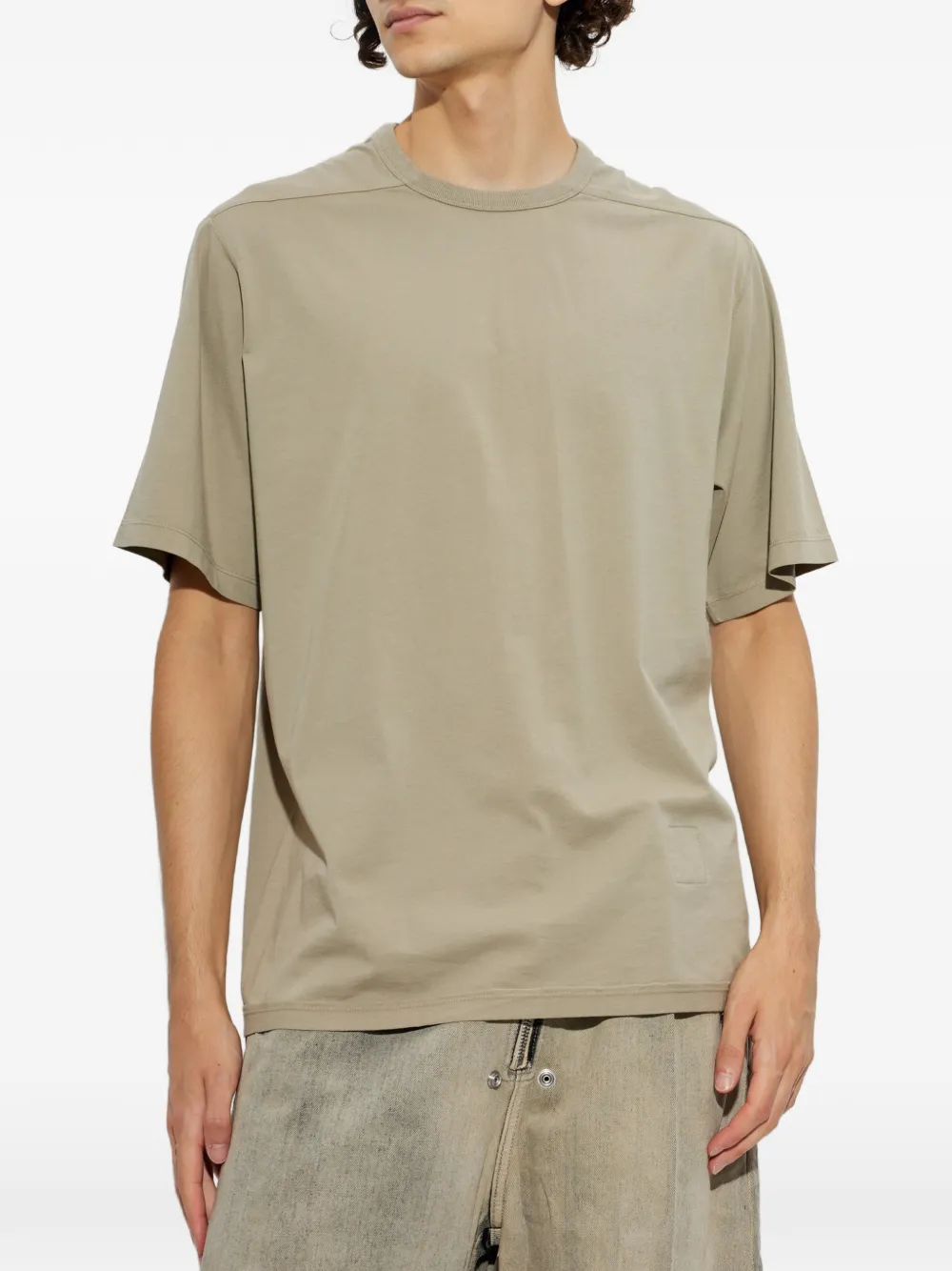 Rick Owens DRKSHDW T-shirt met geribbelde afwerking Groen