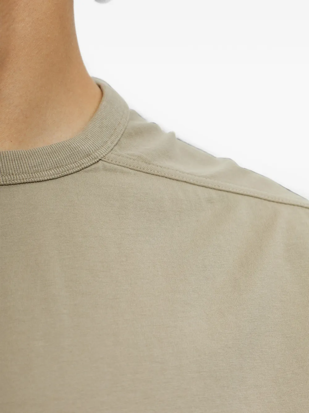 Rick Owens DRKSHDW T-shirt met geribbelde afwerking Groen