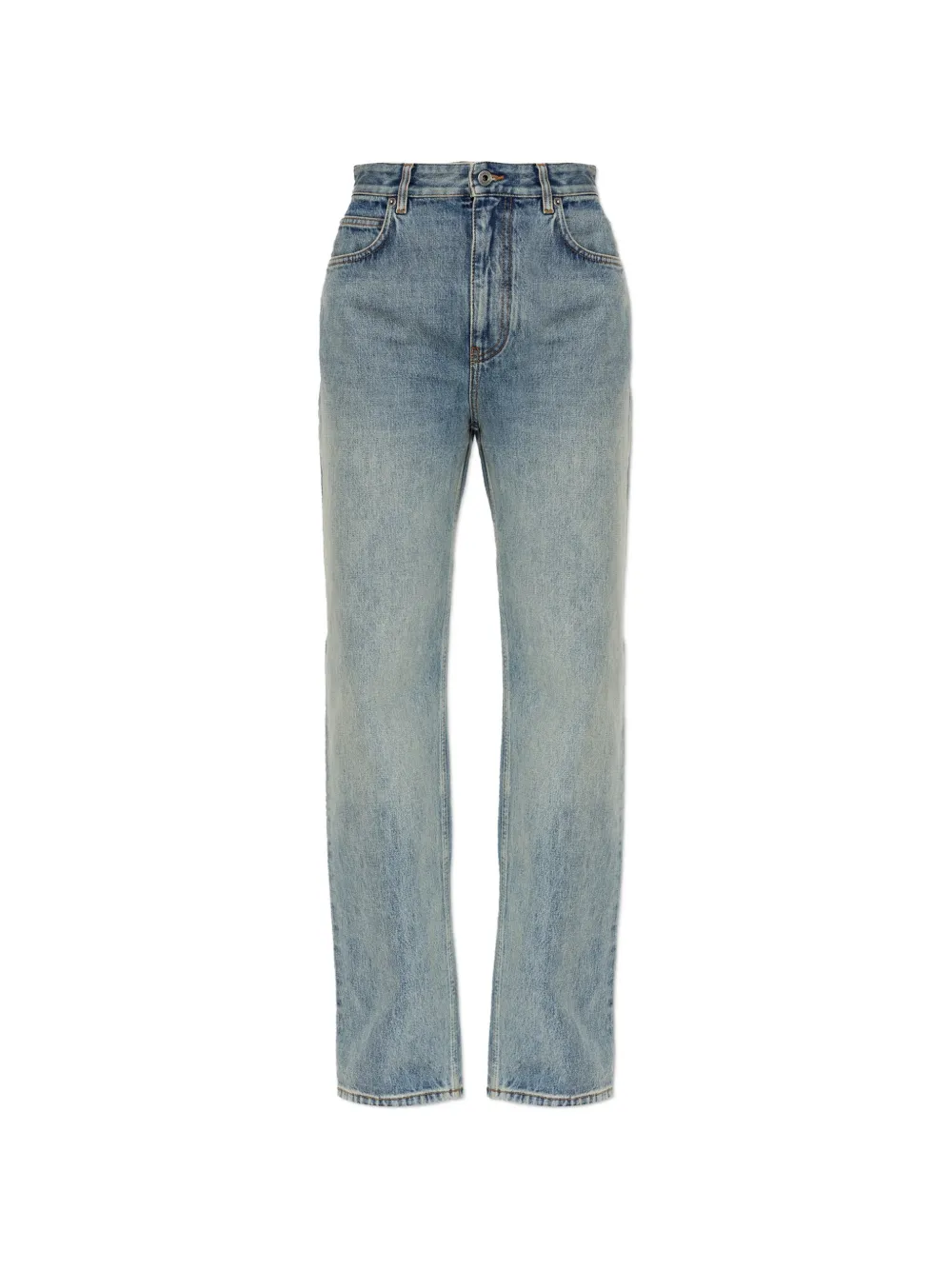 LOEWE Anagram-embroidered straight-leg jeans - Blu