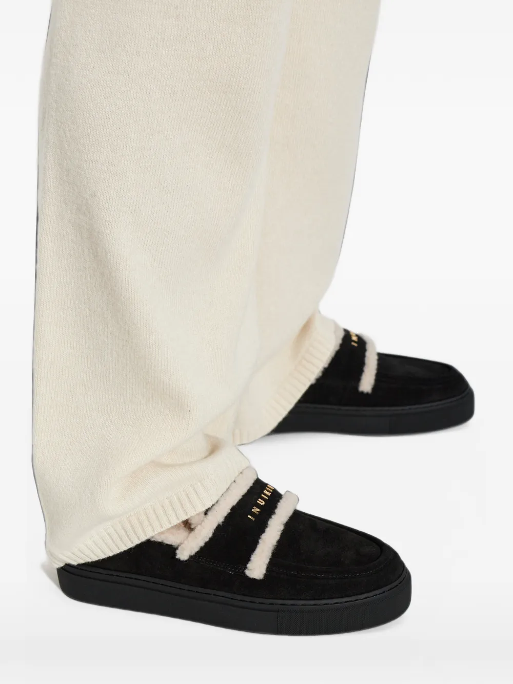 Inuikii Shearling Loafer loafers Zwart