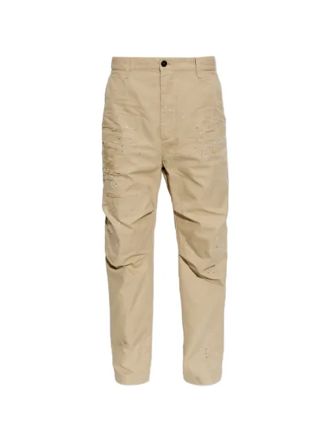 DSQUARED2 paint-splatter distressed trousers