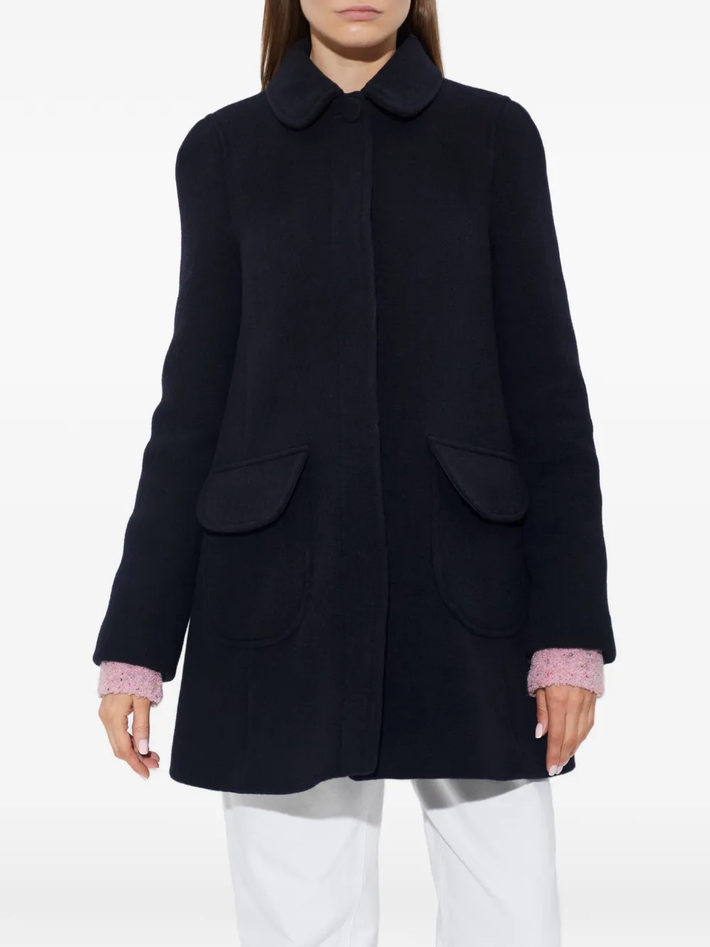 Moschino collared coat Blauw