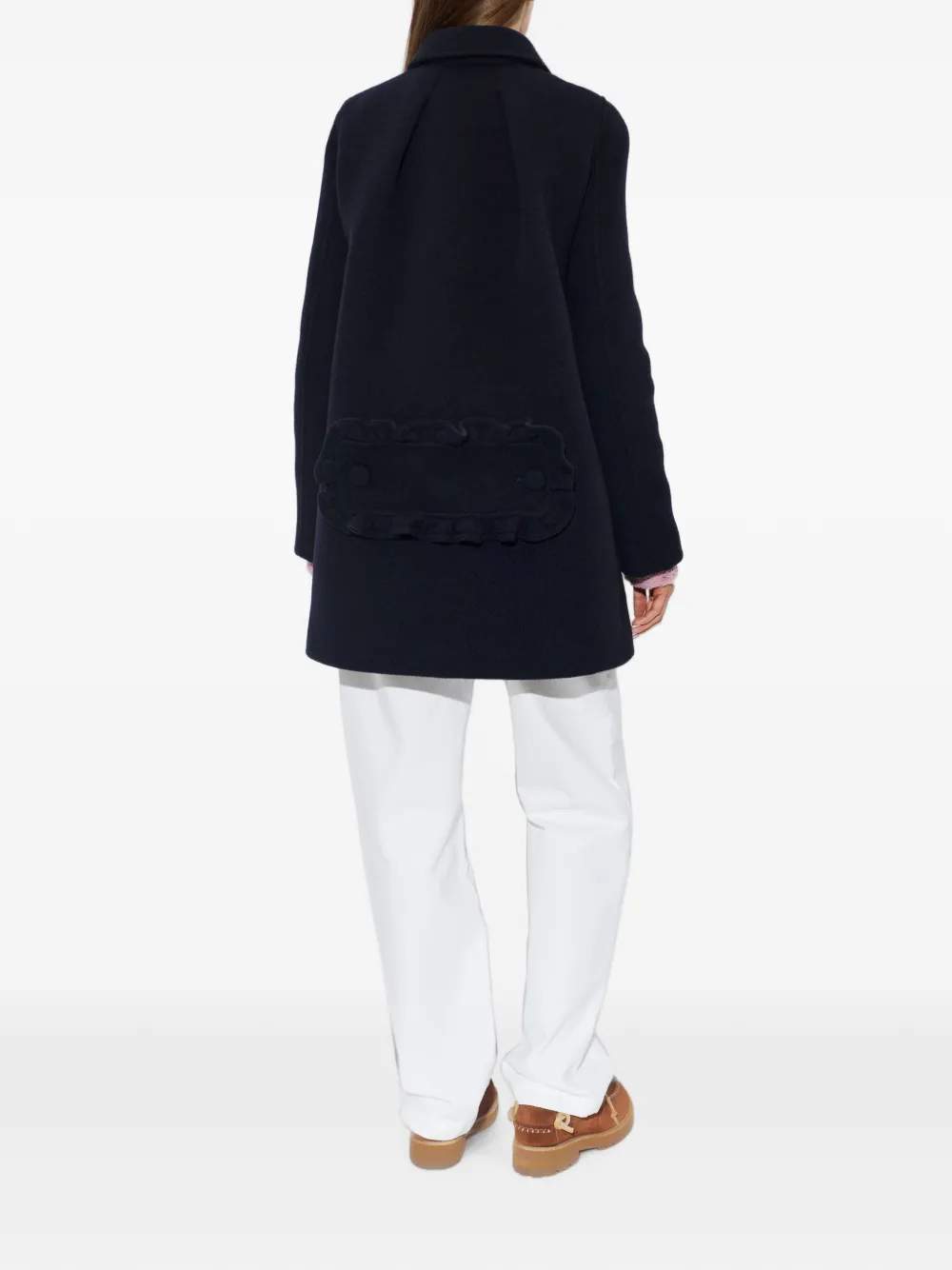 Moschino collared coat Blauw