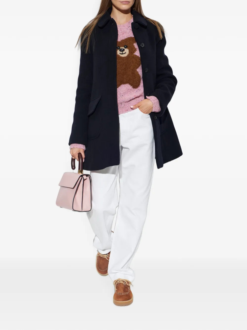 Moschino collared coat Blauw