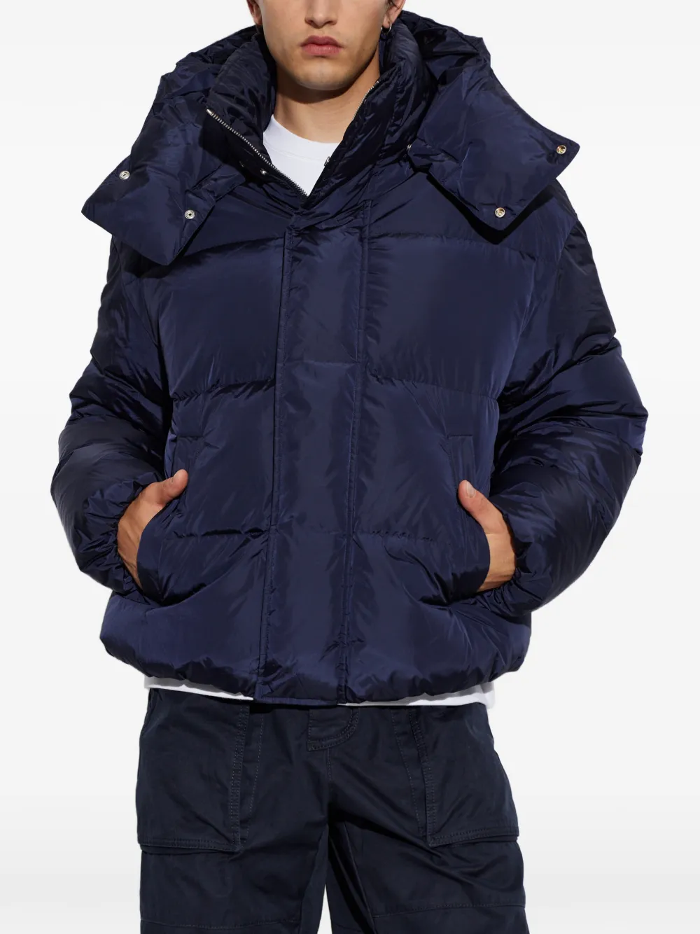 DSQUARED2 Gevoerd jack met capuchon Blauw