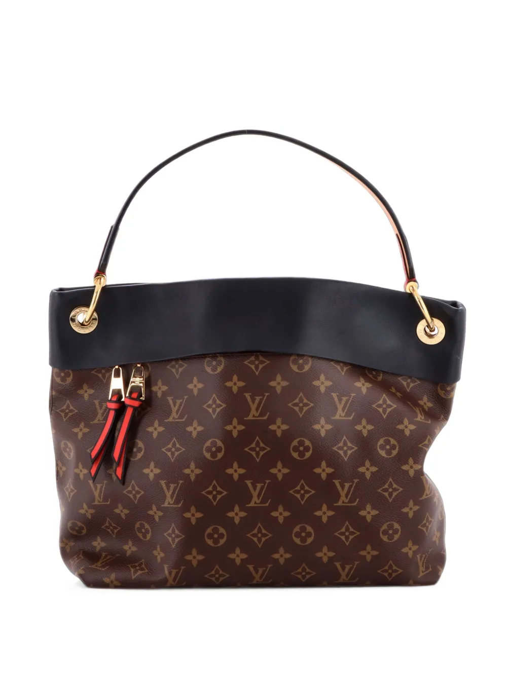 Louis Vuitton Pre-Owned Tuileries Monogram Tasche aus Canvas mit Leder - Schwarz