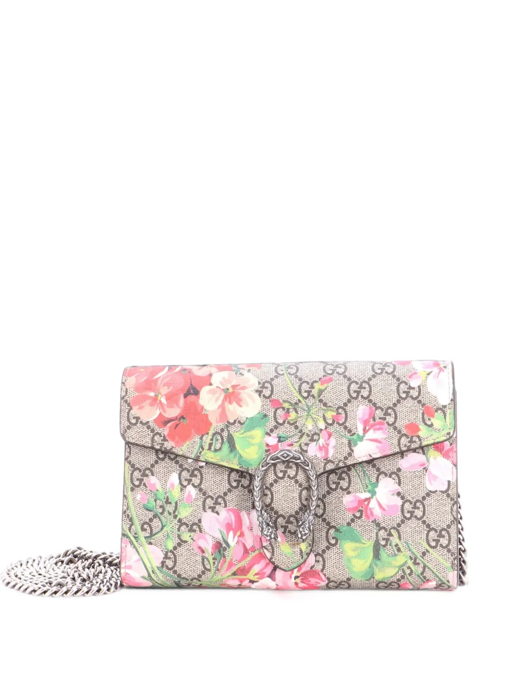 Gucci Pre-Owned Borsa a tracolla Dionysus piccola in tela cerata GG con stampa a fiori e catena - Multicolore