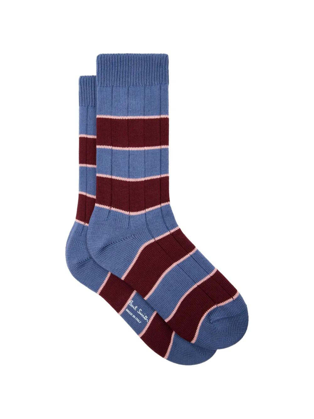 Paul Smith Gerippte Socken mit Streifen - Blau