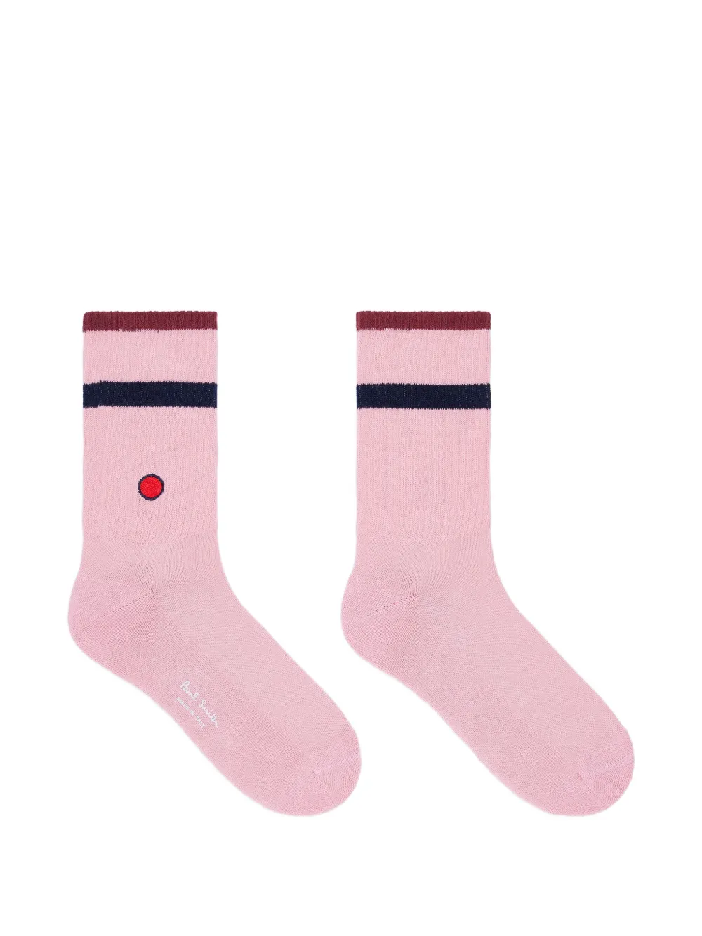 Paul Smith Gestreepte sokken met roze vlek en streep
