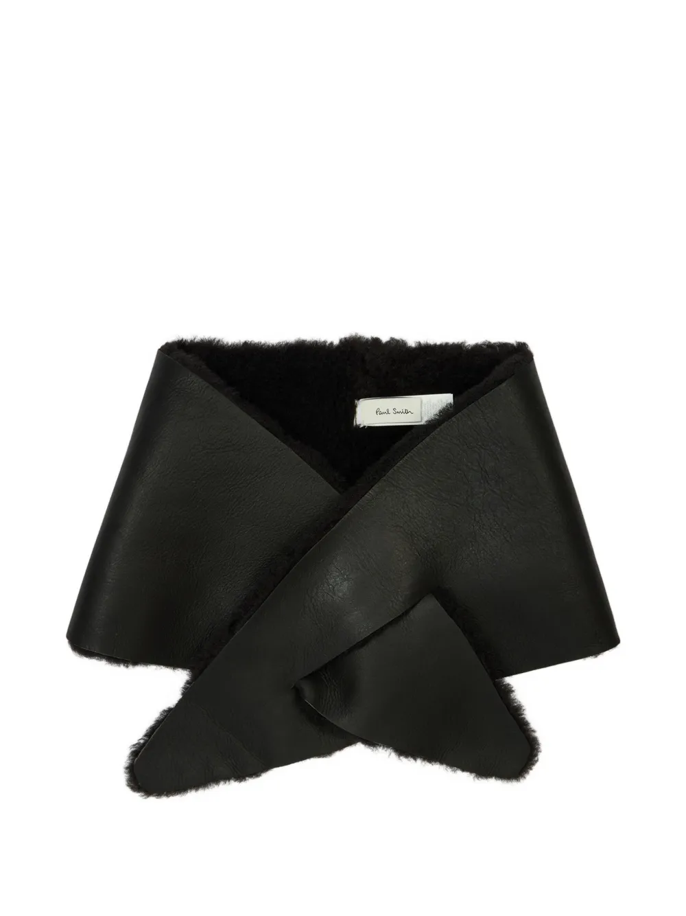 Paul Smith Leren lammy sjaal Bruin