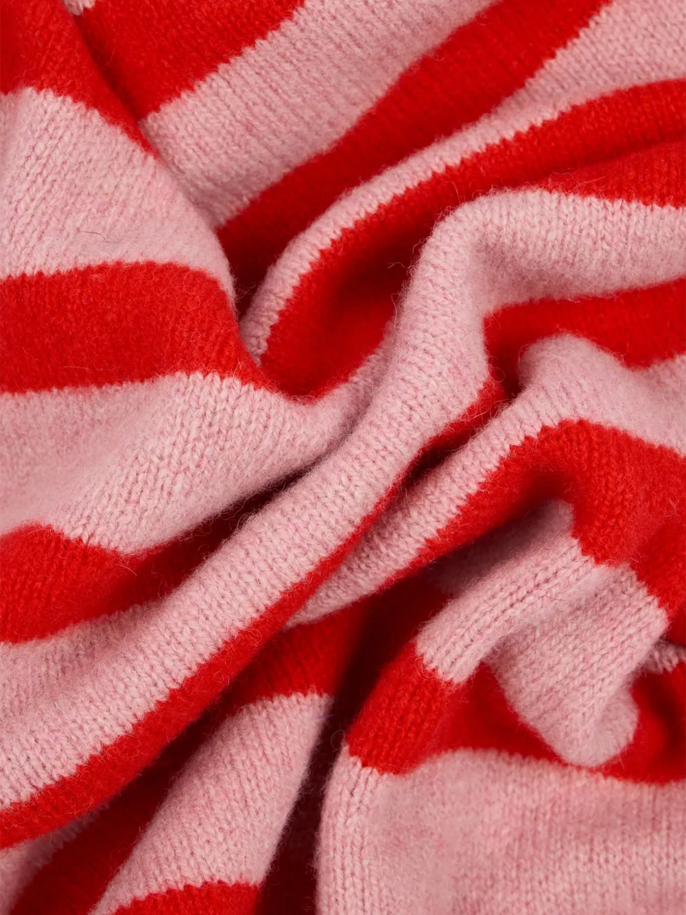 Paul Smith Lamswollen gestreepte sjaal Rood