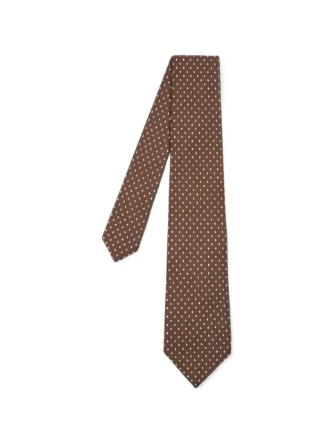 Paul Smith brown silk pin dot tie