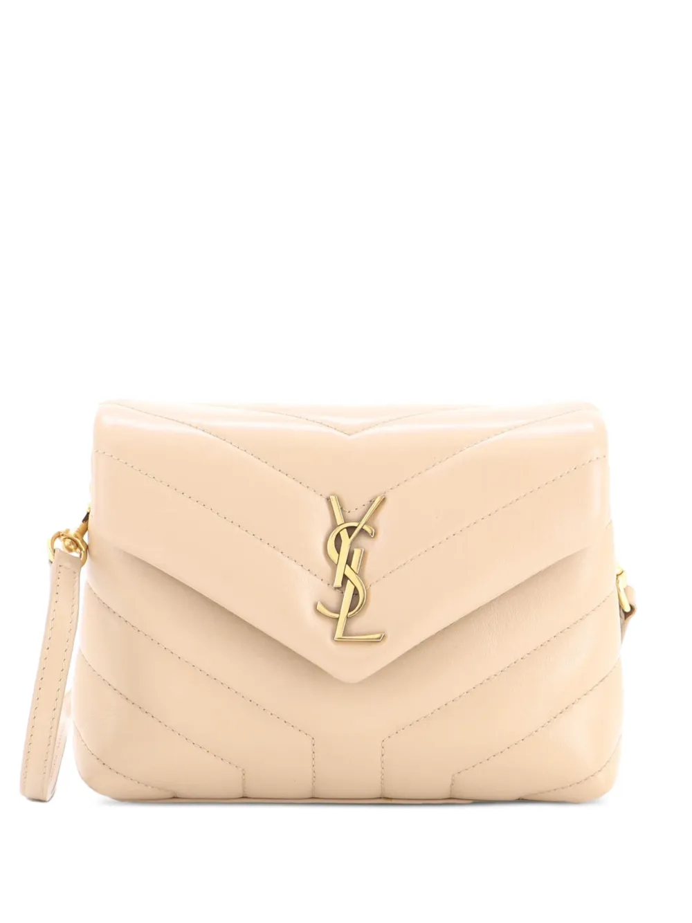 Saint Laurent Pre-Owned Loulou Shoulder Bag Matelasse Chevron Leather Toy crossbody bag - Toni neutri