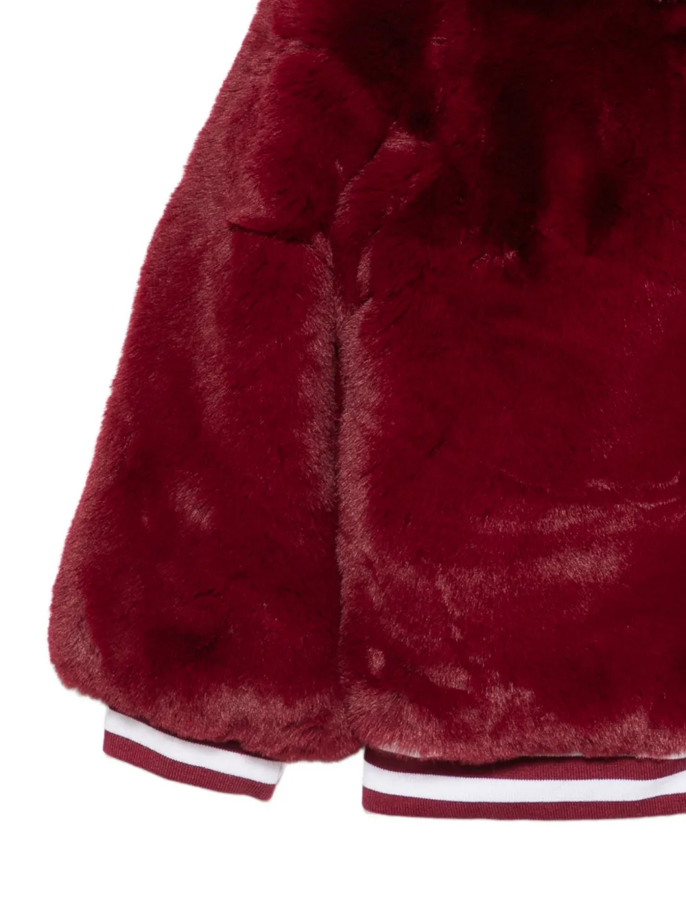 Stella McCartney Kids Jack van imitatiebont met gestreepte afwerking Rood