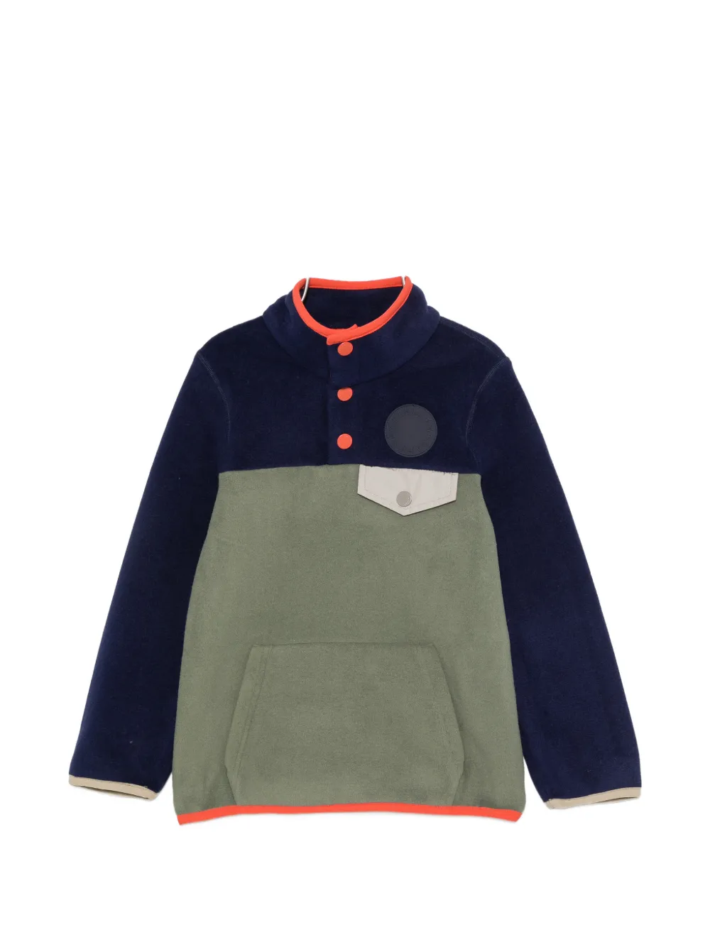 Stella McCartney Kids colour-block fleece sweater - Blu