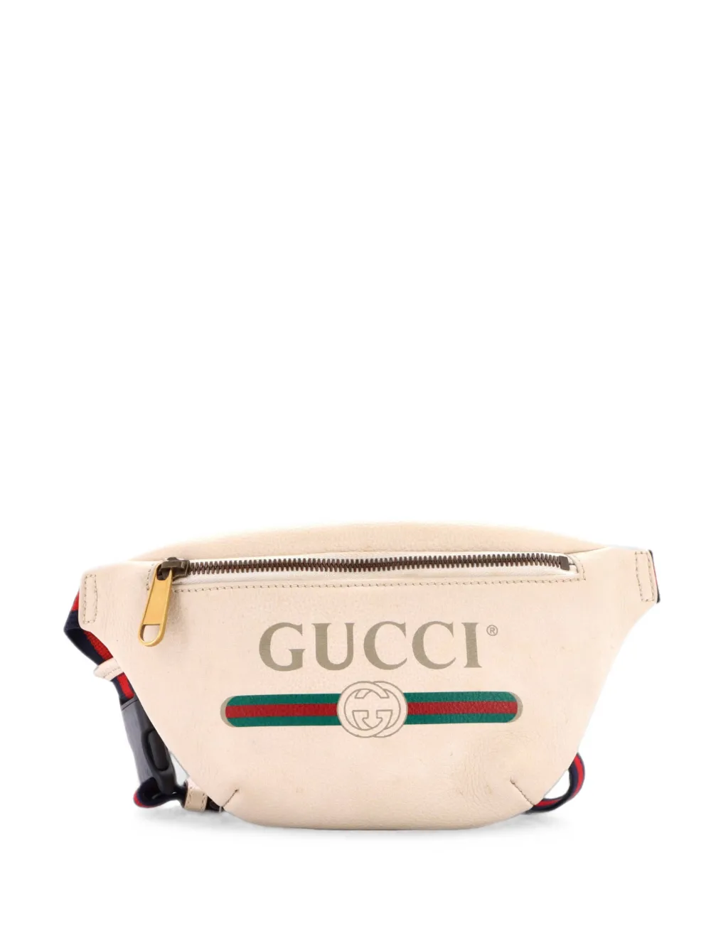 Gucci Pre-Owned Logo Printed Leather Small belt bag - Weiß