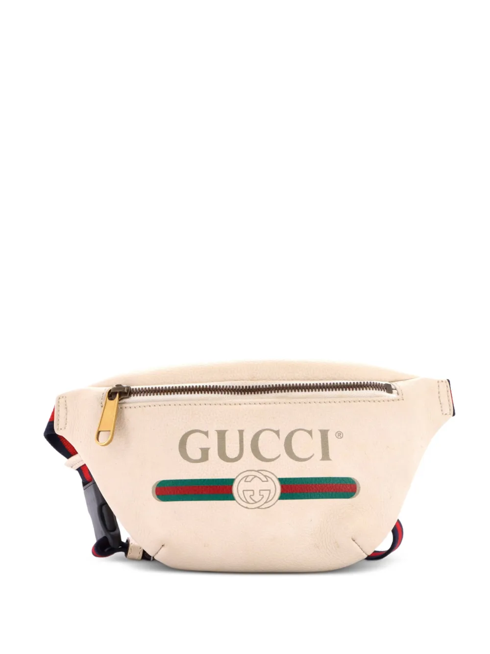 Gucci Pre-Owned Logo Printed Leather Small belt bag - Weiß