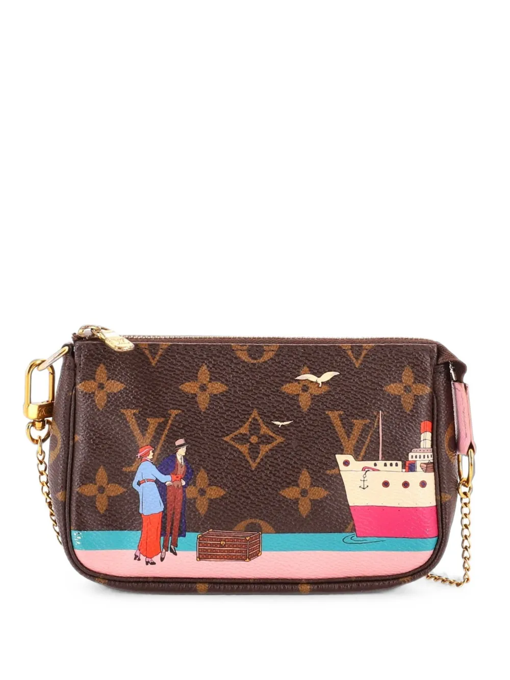 Louis Vuitton Pre-Owned Pochette Accessoires Limited Edition mini in tela con monogramma - Marrone