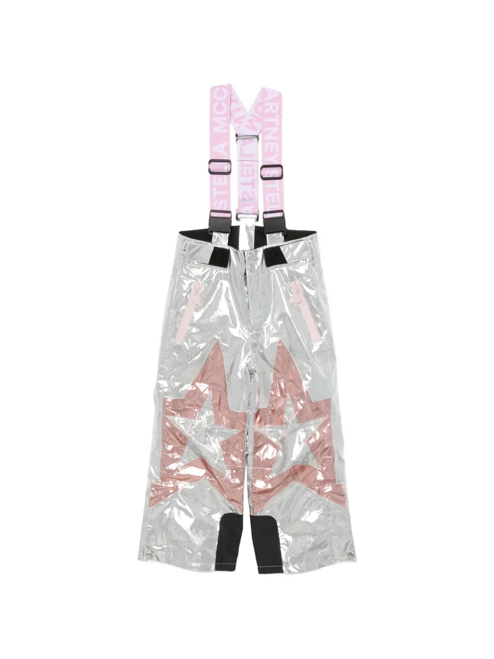 Stella McCartney Kids star-patchwork ski pants - Grau
