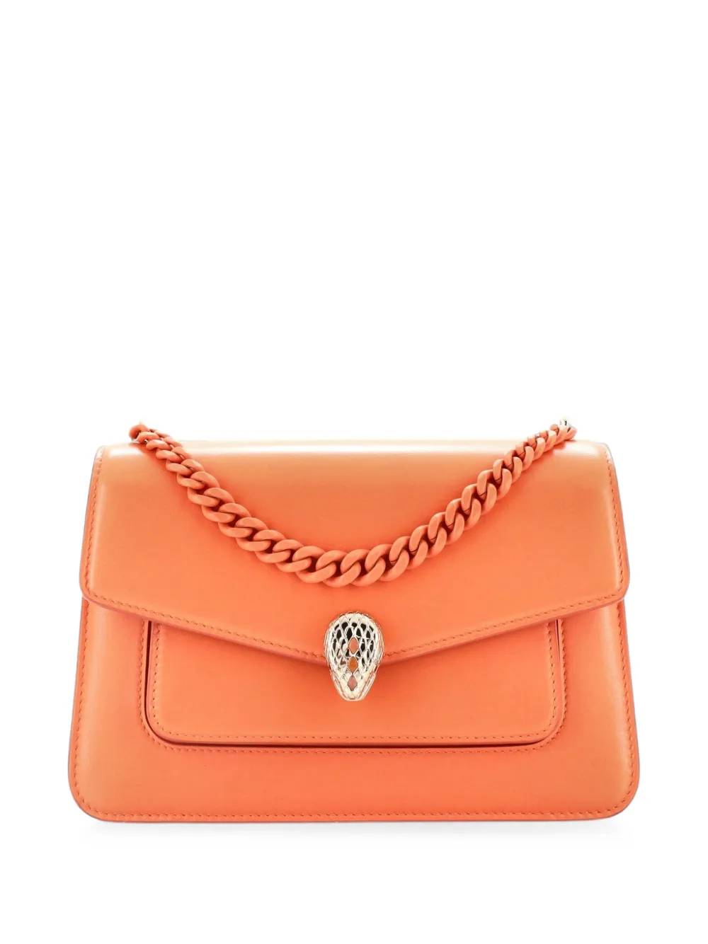 Bvlgari Pre-Owned Kleine Serpenti Forever Maxi Chain Umhängetasche - Orange