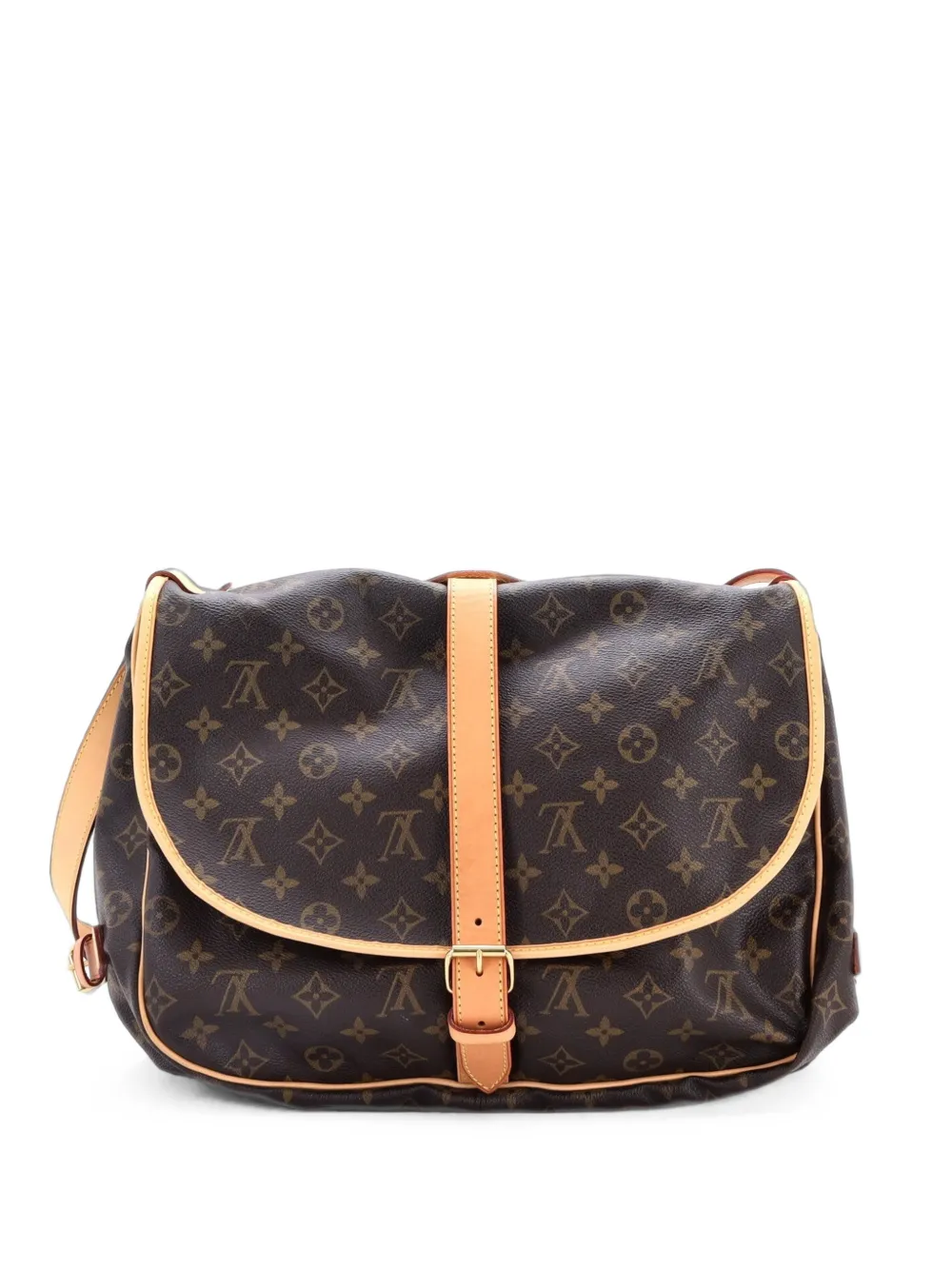 Louis Vuitton Pre-Owned Saumur Handbag Monogram Canvas 35 crossbody bag - Braun