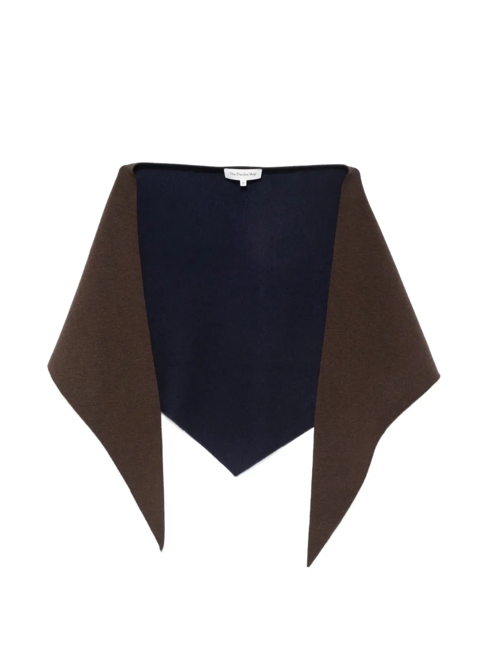 The Frankie Shop two-tone pointed scarf - Marrone